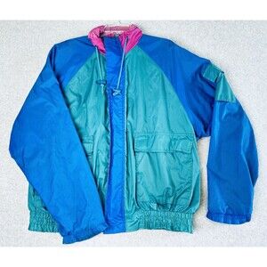 Players by Van Heusen Sailing Jacket Windbreaker 90s Color Block Vintage XL Golf